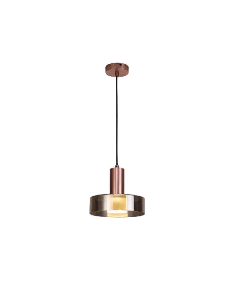 Lampada a sospensione Gin Ø 22 in oro rosa con diffusore in acrilico, GU10 | Mantra -MANTRA