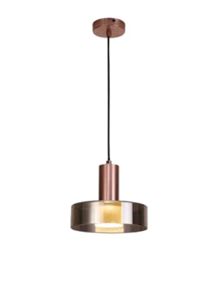 Lampada a sospensione Gin Ø 22 in oro rosa con diffusore in acrilico, GU10 | Mantra -MANTRA