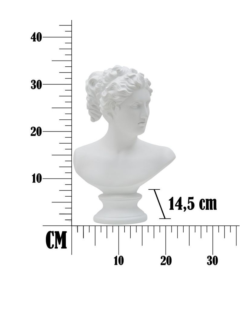 Scultura donna romana in resina bianca, 21,5 x 34 x 14,5 cm | Mauro Ferretti -MAURO FERRETTI