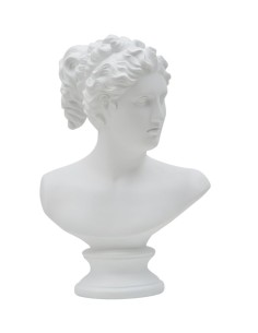 Scultura donna romana in resina bianca, 21,5 x 34 x 14,5 cm | Mauro Ferretti -MAURO FERRETTI