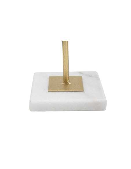 Scultura Cube in metallo oro opaco con base in marmo grezzo, H 41,5 cm | Mauro Ferretti -MAURO FERRETTI