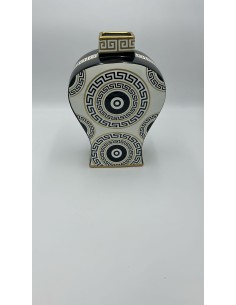 Vaso Greek in ceramica decorata nero e oro, H 34 cm | Henriette -HENRIETTE