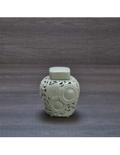 Vaso Kyoto Poetiche in ceramica traforata grigio, stile provenzale | Henriette -HENRIETTE