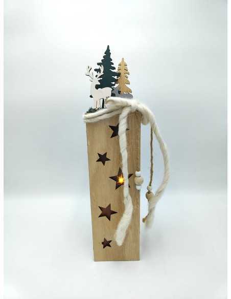 Decorazione natalizia luminosa Palazzo del Natale in legno, H 40 cm | Evviva -Evviva