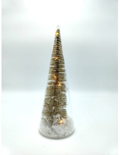 Albero di Natale luminoso moderno in vetro trasparente, H 26 cm | Evviva -EVVIVA S.r.l.