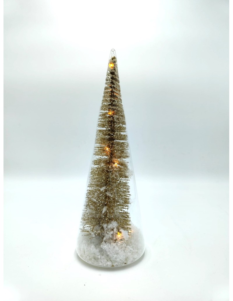 Albero di Natale luminoso moderno in vetro trasparente, H 26 cm | Evviva -Evviva