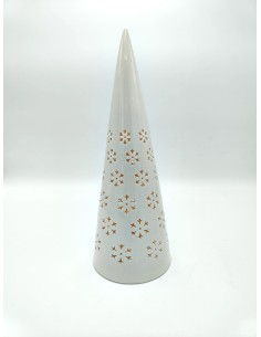 Decorazione natalizia Albero di Natale in ceramica con luce LED, H 30 cm | Evviva -EVVIVA S.r.l.