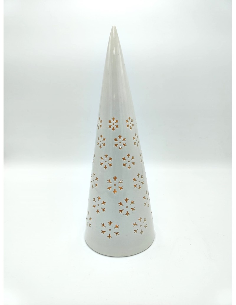 Decorazione natalizia Albero di Natale in ceramica con luce LED, H 30 cm | Evviva -Evviva