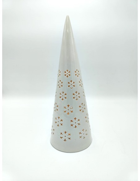 Decorazione natalizia Albero di Natale in ceramica con luce LED, H 30 cm | Evviva -Evviva