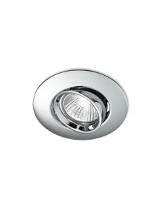 Faretto da incasso tondo Ariel orientabile in alluminio cromo, GU10, IP20 | Gea Luce -GEA LUCE