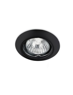 Faretto da incasso tondo Helky in metallo nero opaco, GU10, foro 5,8 cm, IP20 | Gea Luce -GEA LUCE