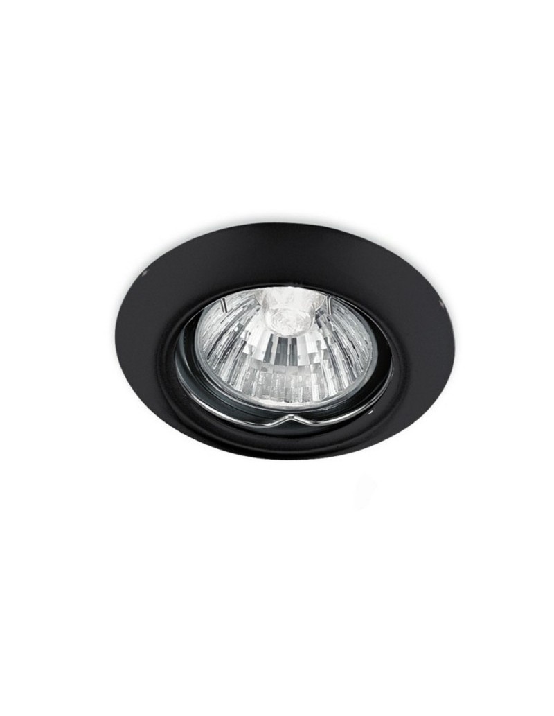 Faretto da incasso tondo Helky in metallo nero opaco, GU10, foro 5,8 cm, IP20 | Gea Luce -GEA LUCE