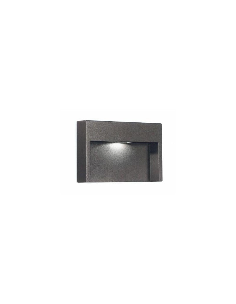Segnapasso LED da incasso per esterno in alluminio antracite, 3 W 6400 K, IP65 | Gea Luce -GEA LUCE