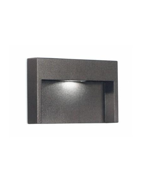 Segnapasso LED da incasso per esterno in alluminio antracite, 3 W 6400 K, IP65 | Gea Luce -GEA LUCE