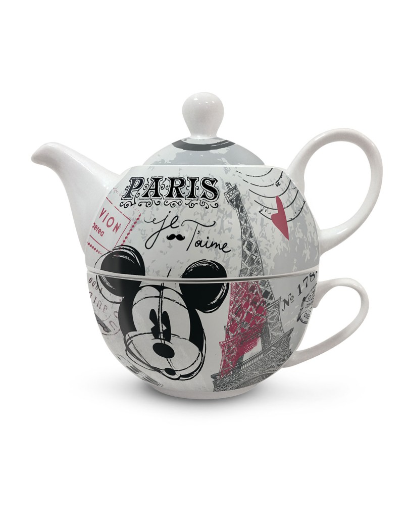 Teiera con tazza Disney In The City in porcellana 350 ml | Egan -EGAN