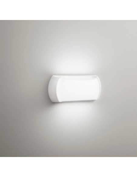 Plafoniera LED da esterno Nut rettangolare 23 cm bianca, 12 W 4000 K, IP54 | Gea Luce -GEA LUCE