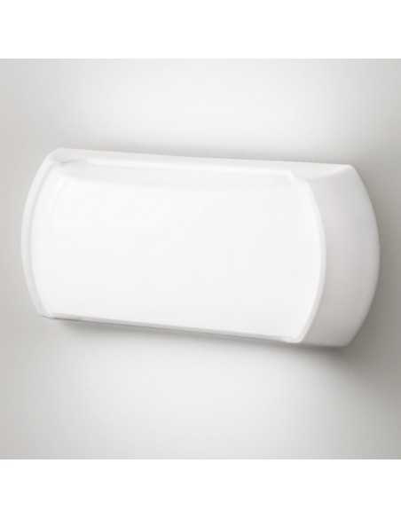 Plafoniera LED da esterno Nut rettangolare 23 cm bianca, 12 W 4000 K, IP54 | Gea Luce -GEA LUCE