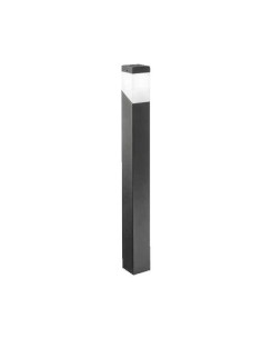 Palo da esterno quadrato in alluminio antracite e policarbonato, E27, IP44 | Gea Luce -GEA LUCE