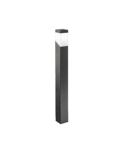 Palo da esterno quadrato in alluminio antracite e policarbonato, E27, IP44 | Gea Luce -GEA LUCE