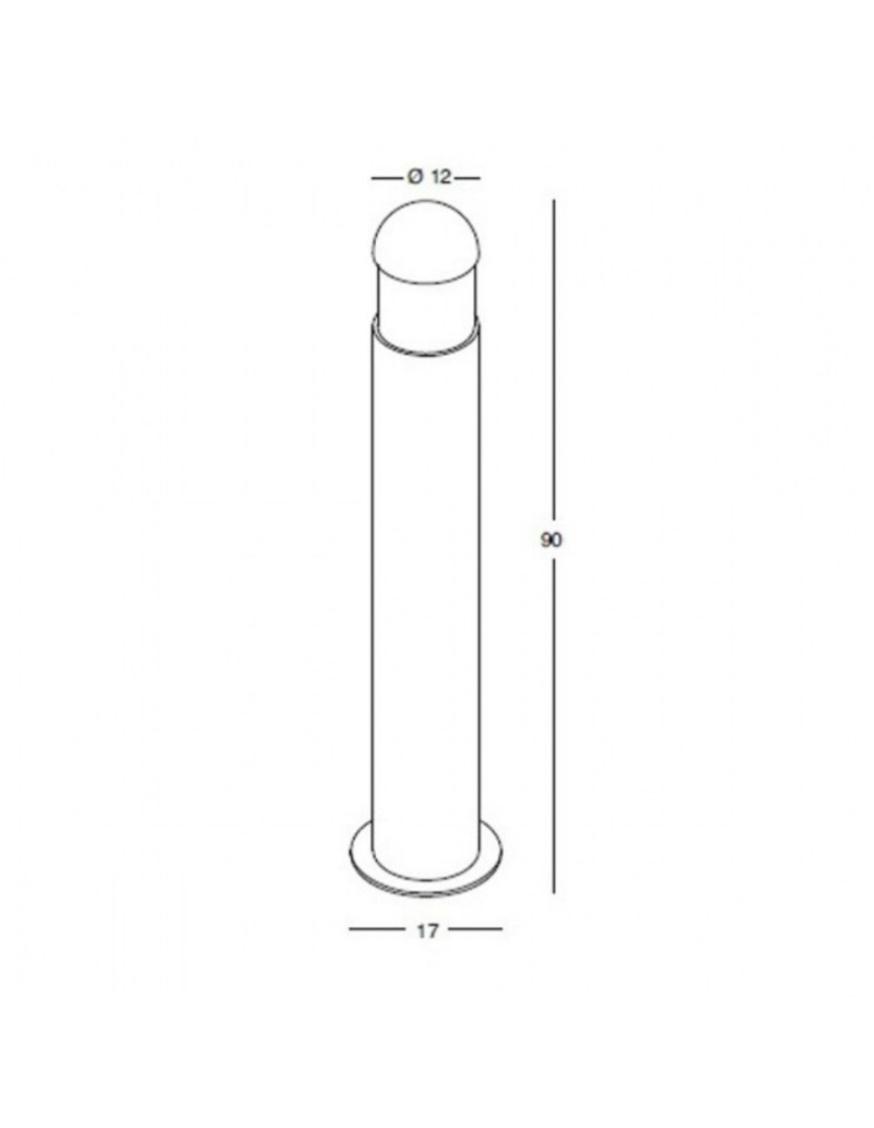 Palo da giardino Garden H 90 cm in alluminio ruggine, E27, IP54 | Gea Luce -GEA LUCE