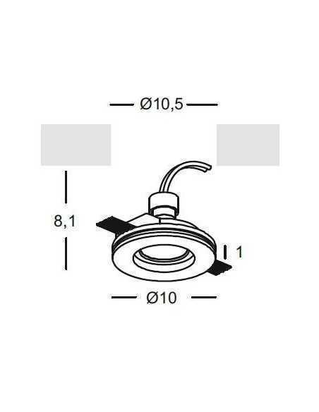Faretto da incasso tondo Horus a scomparsa in gesso per cartongesso, GU10 | Gea Luce -GEA LUCE
