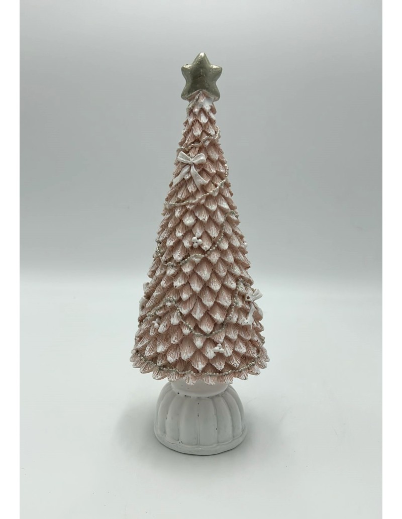 Decorazione natalizia Albero rosa con stalla del Natale argento, H 25,5 cm | Il Punto -IL PUNTO