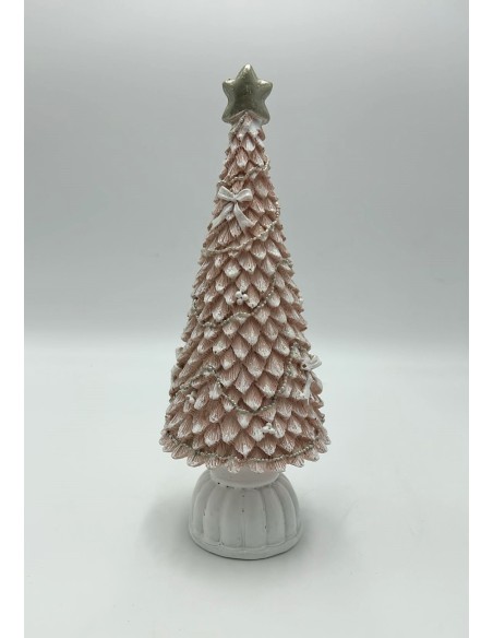 Decorazione natalizia Albero rosa con stalla del Natale argento, H 25,5 cm | Il Punto -IL PUNTO