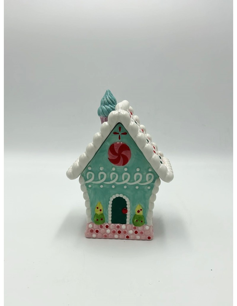 Casetta di marzapane delle fiabe natalizia in ceramica, 11 x 13 x 17 cm | Il Punto -IL PUNTO