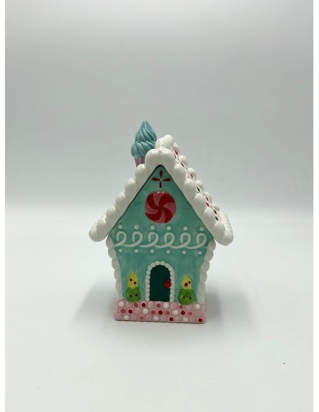 Casetta di marzapane delle fiabe natalizia in ceramica, 11 x 13 x 17 cm | Il Punto -IL PUNTO