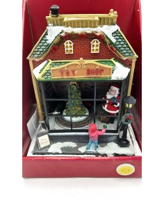 Giostra natalizia negozio del Natale con Babbo Natale in resina, Ø 20 x 25 cm | Il Punto -IL PUNTO 2