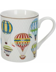 Set 2 mug Le Mongolfiere in new bone china multicolor | Brandani -BRANDANI 2