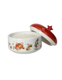Candela profumata Elfomagia in dolomite, cera di soia alla vaniglia, tappo rosso | Brandani -BRANDANI