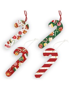Elfomagia set 4 decorazioni natalizie in ceramica magnetiche, da appendere | Brandani -BRANDANI
