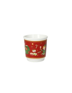 Elfomagia set 4 tazzine a bicchierino natalizie in new bone china | Brandani -BRANDANI 2
