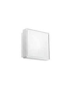 Plafoniera da esterno Picca quadrata 22 cm in ABS bianco, E27, IP65 | Ondaluce -ONDALUCE