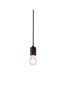 Lampada a sospensione a bicchiere Ø 4,2 cm nera con cavo in tessuto nero, E27 | Gea Luce -GEA LUCE 2