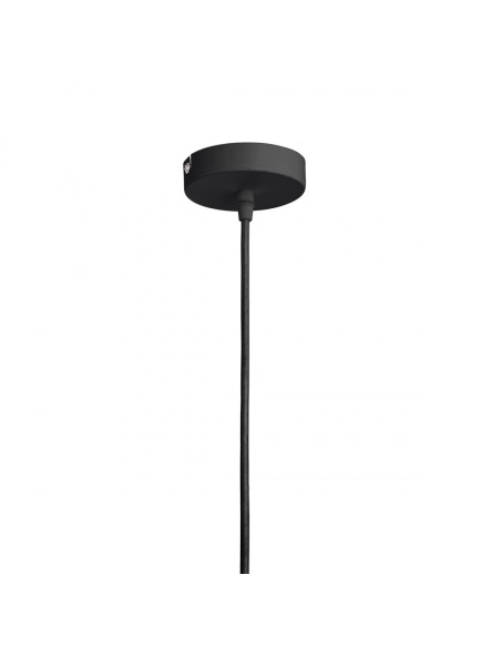 Lampada a sospensione a bicchiere Ø 4,2 cm nera con cavo in tessuto nero, E27 | Gea Luce -GEA LUCE