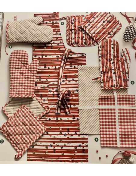 Set 2 presine natalizie rosse Lo Schiaccianoci in cotone | Brandani -BRANDANI