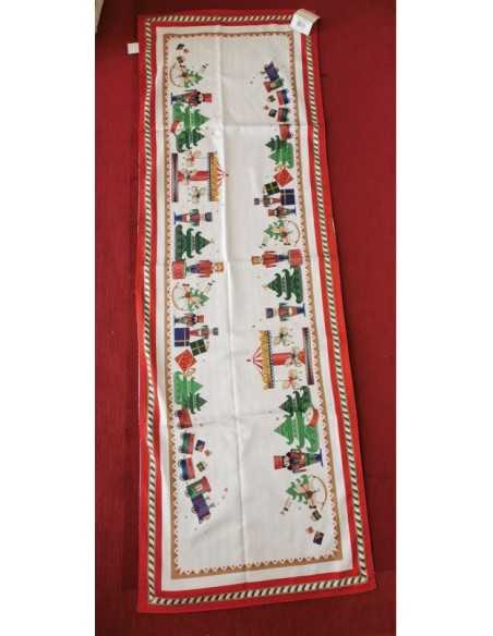 Runner natalizio rosso Lo Schiaccianoci in cotone, 45 x 140 cm | Brandani -BRANDANI