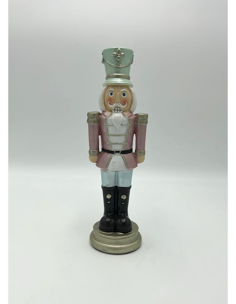 Decorazione natalizia Schiaccianoci in legno con giacca rosa, Ø 8 x 26 cm | Il Punto -IL PUNTO