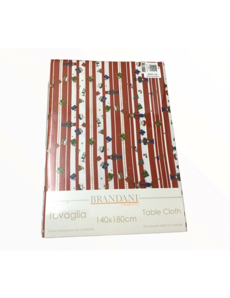 Tovaglia natalizia Lo Schiaccianoci in cotone 140x180, 6 persone | Brandani -BRANDANI