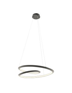 Sospensione LED Storm a vortice in nero opaco, 60 W CCT 3000-6000 K dimmerabile | Redo -REDO GROUP