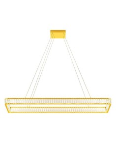 Lampada a sospensione LED Akala lineare 120 cm in ottone e cristallo, dimmerabile | Redo -REDO GROUP