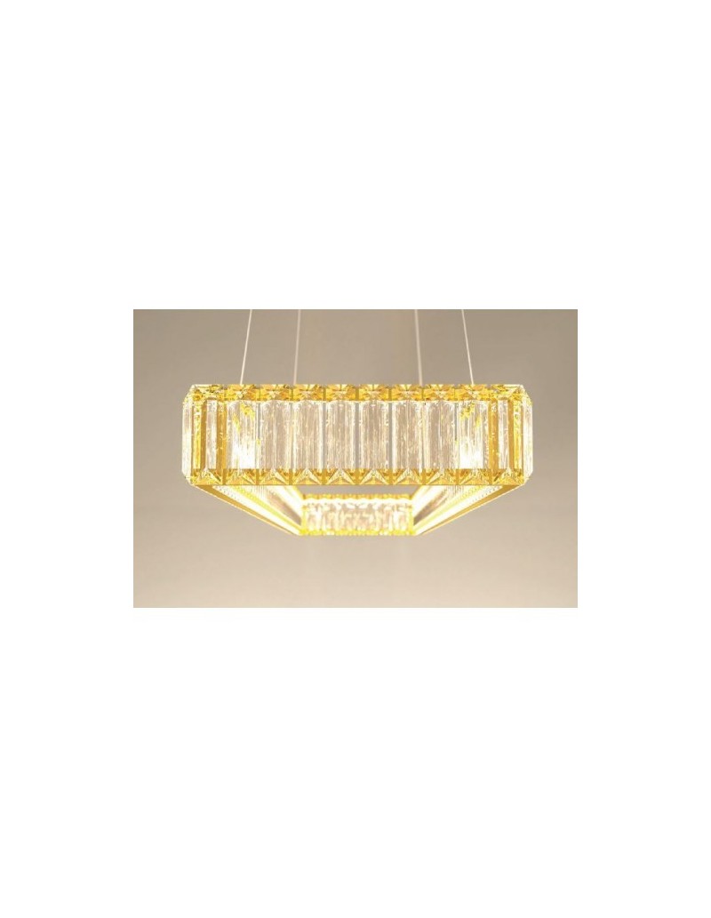 Lampada a sospensione LED Akala lineare 120 cm in ottone e cristallo, dimmerabile | Redo -REDO GROUP