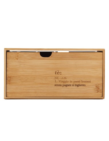 Victionary scatola in legno porta tè e tisane con 4 slot dal design  raffinato organizza con stile le tue tisane e tè preferiti