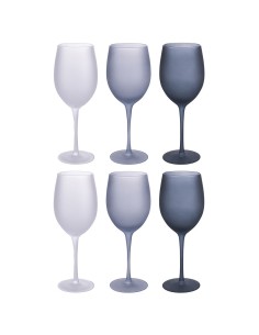 Blue Dream set 6 calici in vetro frosted azzurro effetto ghiaccio, 650 ml | Villa d'Este -VILLA D' ESTE
