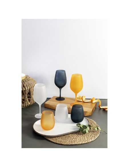 Cala Dorada set 6 bicchieri acqua in vetro satinato, colori assortiti, 600 ml | Villa d'Este -VILLA D' ESTE