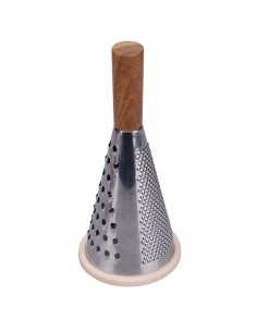 Grattugia multifunzione 3 lame inox con manico in legno | Villa d'Este -VILLA D' ESTE