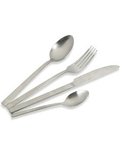 Lexington set 24 posate minimal in acciaio silver opaco | Villa d'Este -VILLA D' ESTE