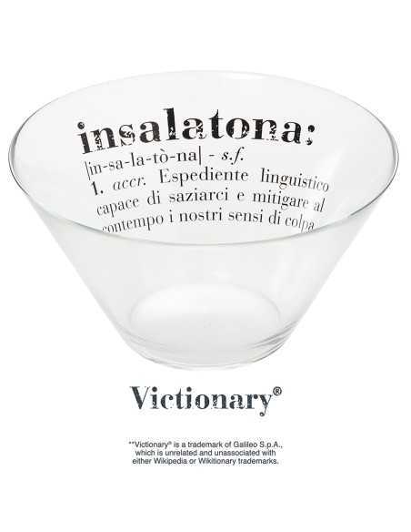 Victionary insalatiera in vetro trasparente con scritta Insalatona, 4 litri | Villa d'Este -VILLA D' ESTE